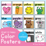 Color Posters for Classroom Decor | Bright Happy Rainbow Theme