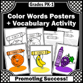 Colors Posters for Classroom Decor Color Words Worksheets 