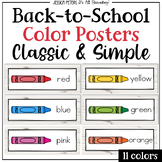 Color Posters for Classroom Wall | Color Word Posters Farm