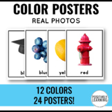 Color Word Posters with Real Photos | Classroom Decor 24 Visuals