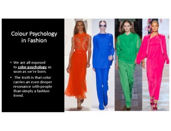 Preview of Color Psychology in Fashion Design- Powerpoint Lesson
