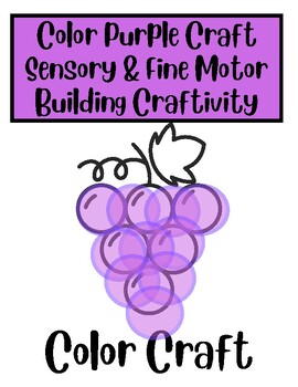 Preview of Color Purple Craft - A sensory and fine motor craft for the color purple