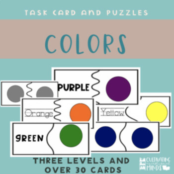 Preview of Color Recognition Task Cards Color Puzzles Autism Work Stations ColorTask Boxes