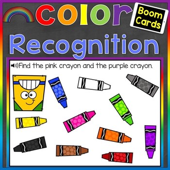 Preview of Color Recognition Digital Boom Cards (Learning Colors) Distance Learning