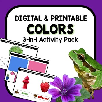 Preview of Color Recognition Digital Google Slides Games Bundle for PreK and K