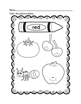 Color Recognition Printables-Freebie! by Brightwood Education | TPT