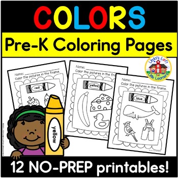 Preview of Color Recognition Worksheets | Coloring Pages for Preschool
