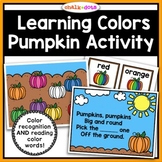 Color Recognition and Reading Color Words | Fall Pumpkin Activity