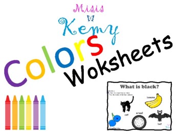 Preview of Color Recognition worksheet (black, white, brown, pink and gray)