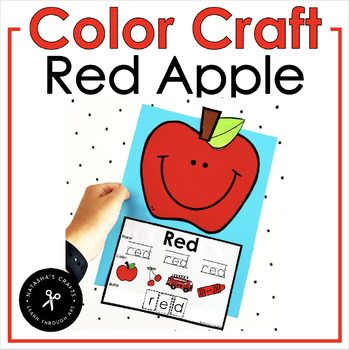 Preview of Color Red Apple Craft