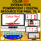 Color Red Interactive PowerPoint / Digital Resource Prek, 