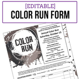 Color Run Event Registration Form **New** Google Slides