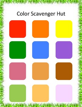 Outdoor Education - Color Scavenger Hunt by PBL for Outdoor Education