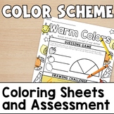 Color Scheme Assessment Coloring Pages, Low Prep Sub Plan 