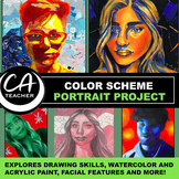 Color Scheme Portrait Project High School Art and Middle S