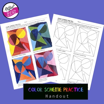 Preview of Color Schemes Practice Worksheets beginner- advanced- bilingual-Spanish- English
