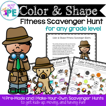 Preview of Color & Shape Fitness Scavenger Hunt