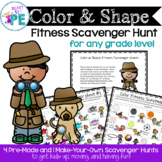 Color & Shape Fitness Scavenger Hunt