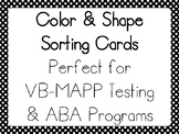 Color & Shape Sorting Cards VB-MAPP