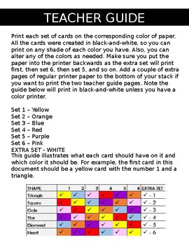 Preview of Color, Shape, and Number Grouping Cards