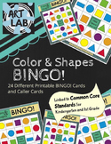 Color & Shapes BINGO!-Printable Boards-Game Instructions, Aligned to Common Core