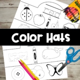Preschool Color Word Hats | Kindergarten Color Word Hats