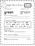 Color Sight Word Writing