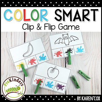 Preview of Color Smart Clip Card Game : Pre-K, Preschool, Kindergarten
