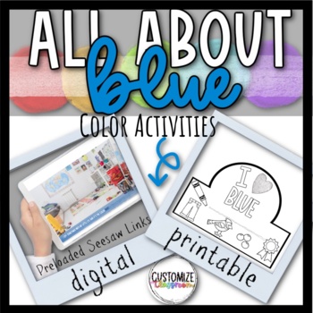 Preview of Color Song Blue Printable and Digital Activities