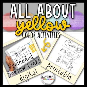 Preview of Color Song Yellow Printable and Digital Activities