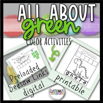Preview of Color Song Green Printable and Digital Activities