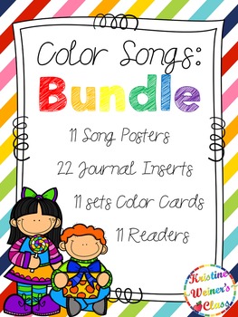 Preview of Color Songs Mini-Units {Bundled}