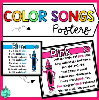 Preview of Color Songs Poems Posters