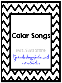 Preview of Color Songs Posters - Chevron