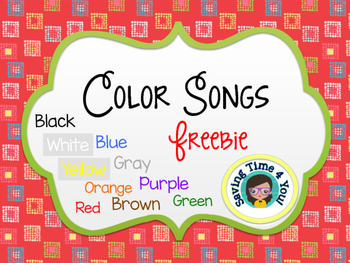 Preview of Color Songs for Kindergarten