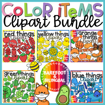 Preview of Color Sort Clipart Bundle #1 (Red, Orange, Yellow, Green & Blue)