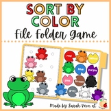 Color Sort File Folder Game - Frogs and Lilypads
