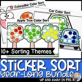 Color Sorting Activities - Fine Motor Stickers - Preschool