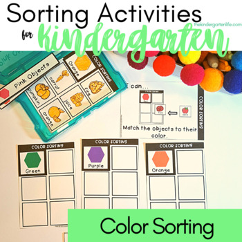 Preview of Color Sorting Activities for Kindergarten