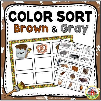Preview of Sorting by Color: Brown and Gray