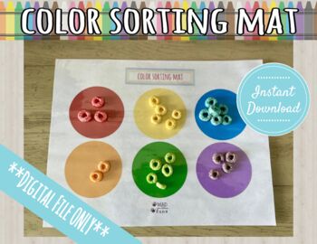 Preview of Color Sorting Activity Mat Printable | St Patricks Day Game | Learn Colors |