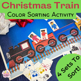 Color Sorting And Matching Activity | Christmas Train Colo