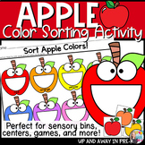 Color Sorting Apple Theme Activity - Feed the Apple Center