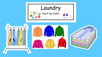Preview of Color Sorting Laundry - Life Skills Task Folder
