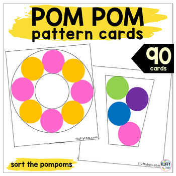 Pom Pom Pattern Cards for Pattern Lesson Plan Activities Toddler and  Preschool