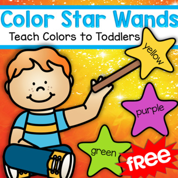 Color Names Star Wands FREE Teach Colors to Toddlers by KidSparkz