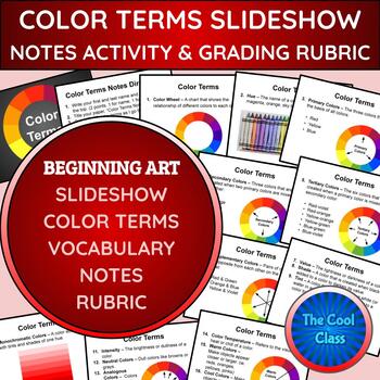 Color Terms Editable Slideshow, Notes Activity & Grading Rubric | TPT