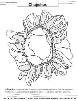 Preview of Color The Chapchas - An Instrument from The Andes