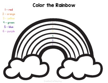Color The Rainbow (Color by Number) - Preschool | PreK | Kindergarten