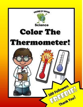 Preview of Color The Thermometer - Temperature Worksheet